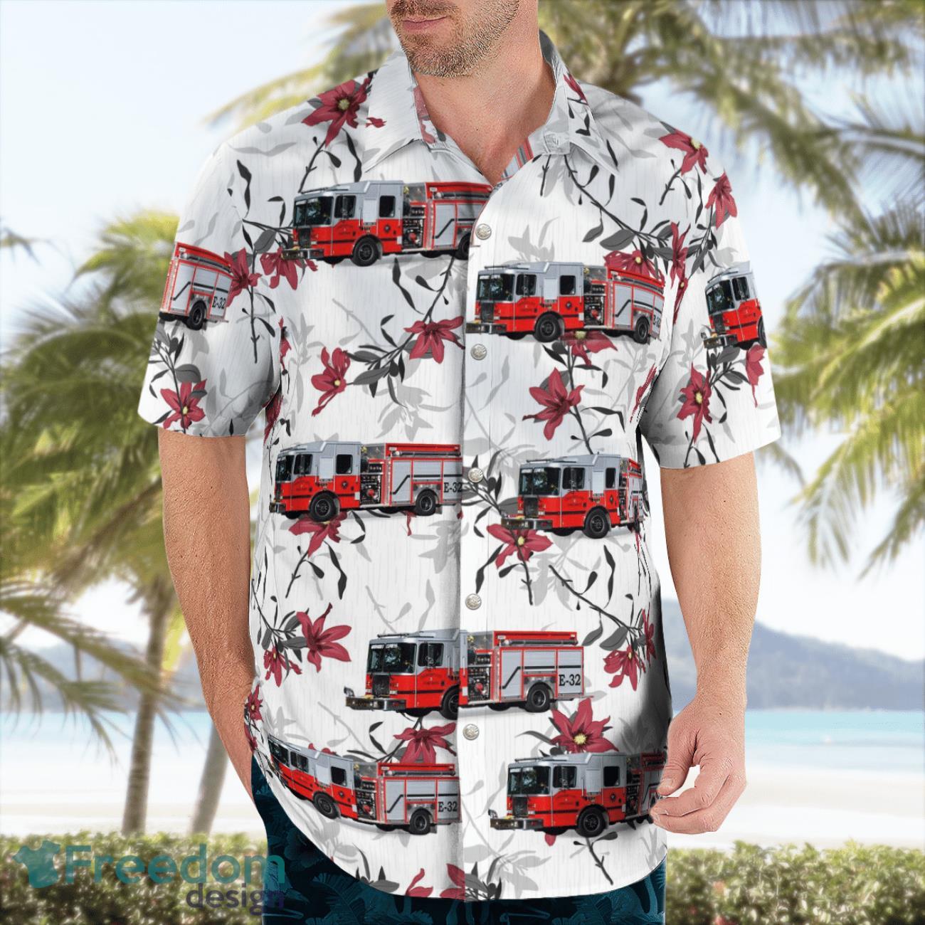 Crescent City Fire Rescue Fire Station 3 3D Hawaiian Shirt Crescent City Fire Rescue Fire Station 3 3D Hawaiian Shirt Product Photo 4