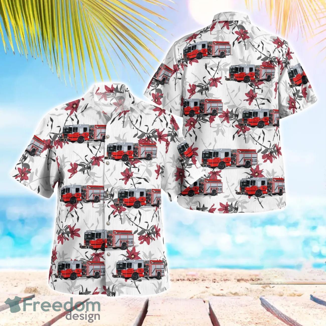 Crescent City Fire Rescue Fire Station 3 3D Hawaiian Shirt image Crescent City Fire Rescue Fire Station 3 3D Hawaiian Shirt Product Photo 1