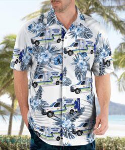 Cross Plains Area EMS 3D Summer Aloha Hawaiian Shirt Product Photo 4