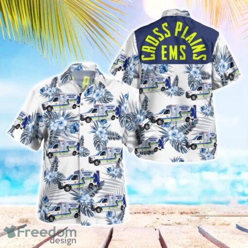 Cross Plains Area EMS 3D Summer Aloha Hawaiian Shirt Product Photo 1