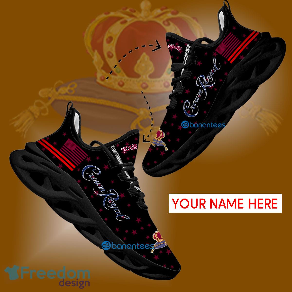 Crown Royal Chunky Sneaker Streetstyle Custom Name Gift Max Soul Shoes USA Flag Star New For Fans image Crown Royal Chunky Sneaker Streetstyle Custom Name Gift Max Soul Shoes USA Flag Star New For Fans - Crown Royal Running Shoes New Trending Personalized Photo 1