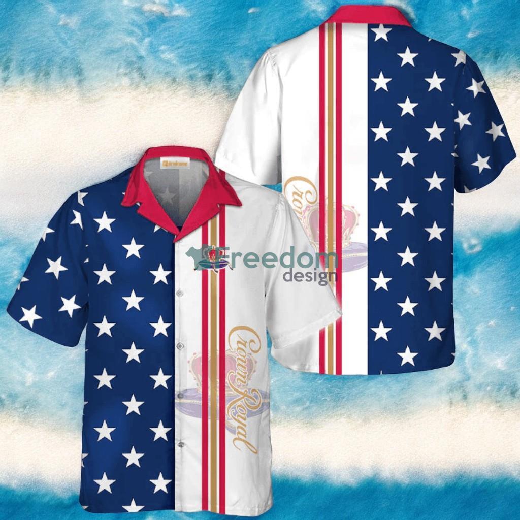 Crown Royal Fourth Of July Tropical Aloha Hawaiian Shirt image Crown Royal Fourth Of July Tropical Aloha Hawaiian Shirt Product Photo 1