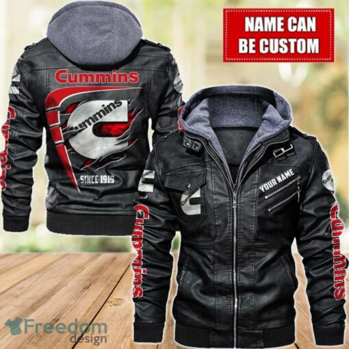 Cummins 2D Leather Jacket For Men Custom Name Special Gift Ideas Product Photo 1