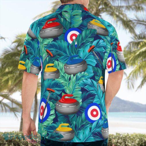 Curling Tropical 3D Hawaiian Shirt Product Photo 2