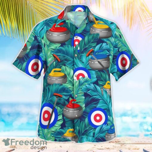 Curling Tropical 3D Hawaiian Shirt Product Photo 3