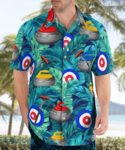 Curling Tropical 3D Hawaiian Shirt Product Photo 4