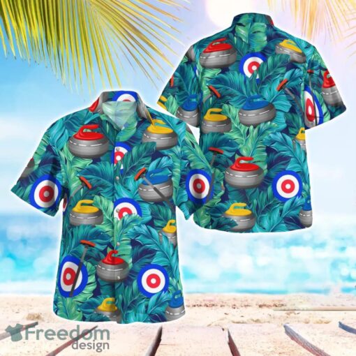 Curling Tropical 3D Hawaiian Shirt Product Photo 1