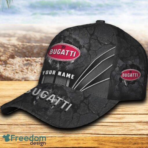 Custom Name Bugati Car 3D Hat And Cap Black New Trending All Over Printed For Fans Gift - Bugati Car Hat And Cap Full Print_3