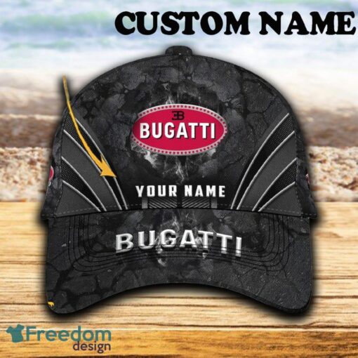 Custom Name Bugati Car 3D Hat And Cap Black New Trending All Over Printed For Fans Gift - Bugati Car Hat And Cap Full Print_1