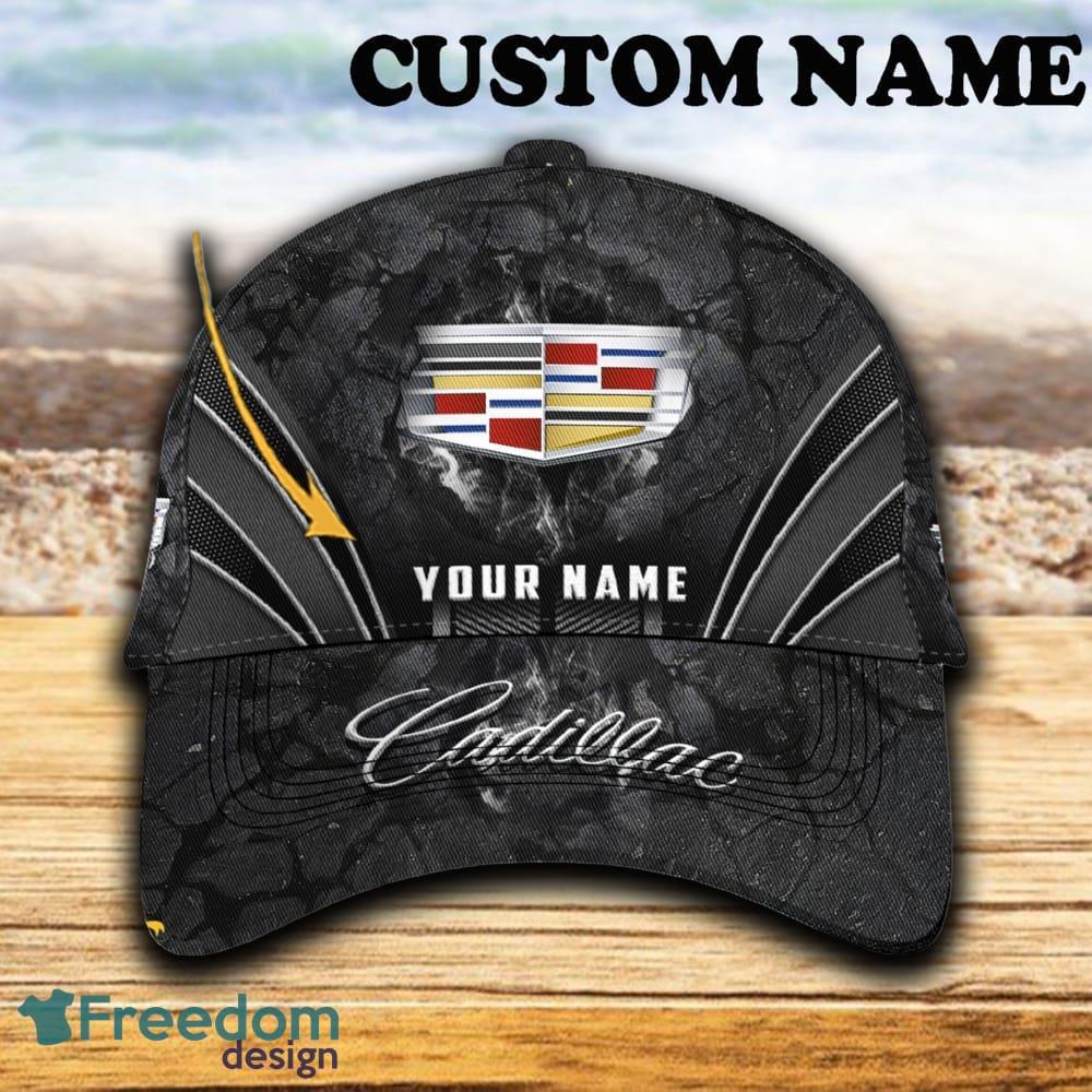 Custom Name Cadillac Car 3D Hat And Cap Black New Trending All Over Printed For Fans Gift - Cadillac Car Hat And Cap Full Print_1