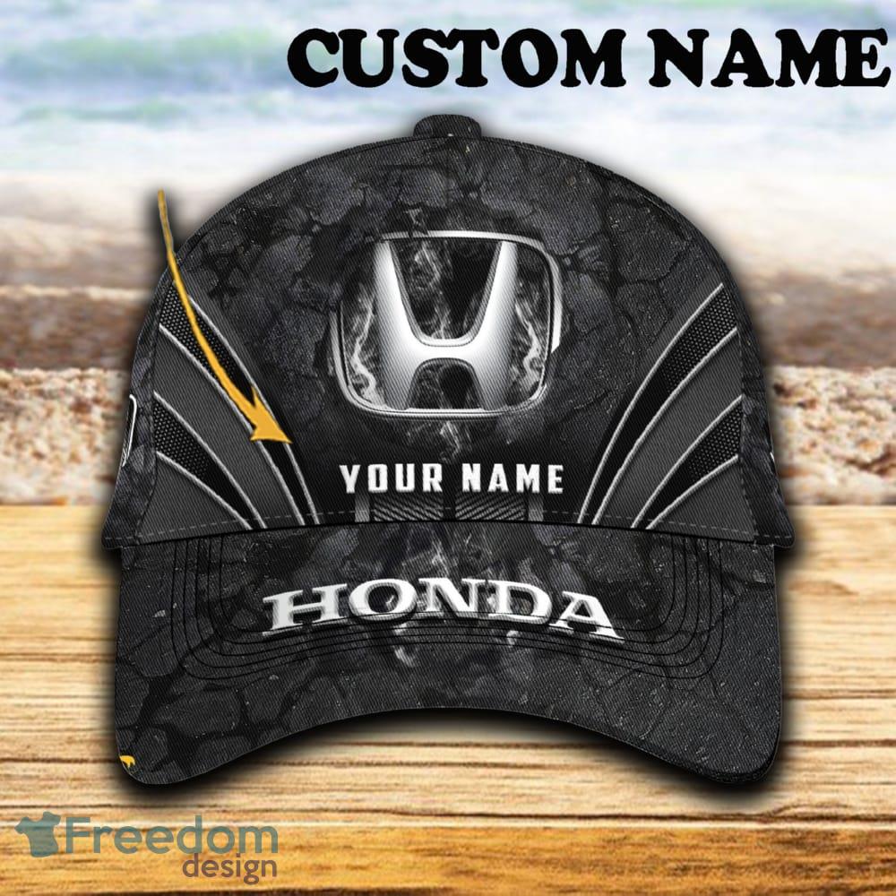 Custom Name Honda Car 3D Hat And Cap Black New Trending All Over Printed For Fans Gift - Honda Car Hat And Cap Full Print_1