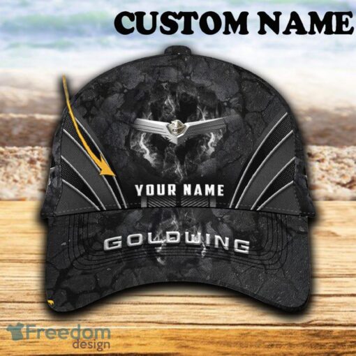 Custom Name Honda Gold Wing Car 3D Hat And Cap Black New Trending All Over Printed For Fans Gift - Honda Gold Wing Car Hat And Cap Full Print_1