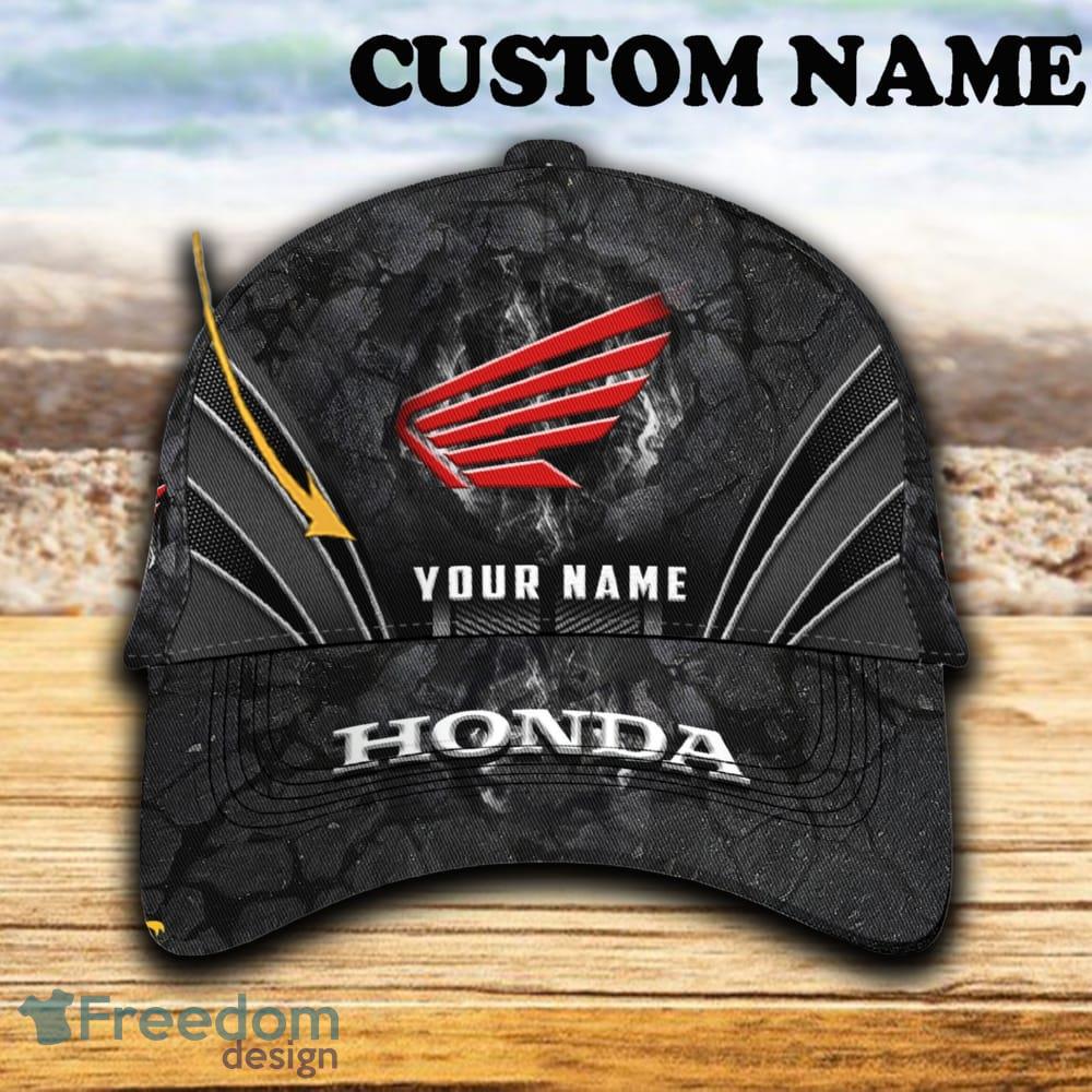 Custom Name Honda Motorcycle Car 3D Hat And Cap Black New Trending All Over Printed For Fans Gift - Honda Motorcycle Car Hat And Cap Full Print_1