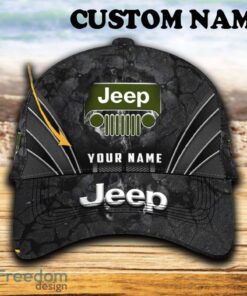 Custom Name Jeep Car 3D Hat And Cap Black New Trending All Over Printed For Fans Gift