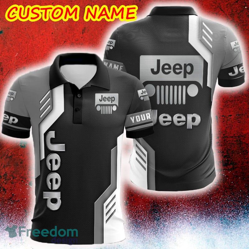 Custom Name Jeep Logo Car Truck And Motorcycle Polka Dot Leather Golf Polo Shirt AOP image Custom Name Jeep Logo Car Truck And Motorcycle Polka Dot Leather Golf Polo Shirt AOP - Custom Name Jeep Logo Car Truck And Motorcycle Polka Dot Leather Golf Polo Shirt AOP