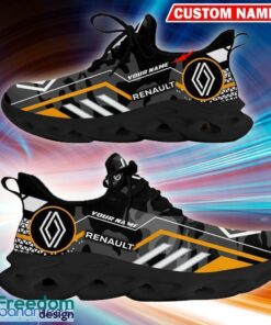 Custom Name Renault Logo Camo Black Versatile Running Sneaker Gift For Men Women Max Soul Shoes - Custom Name Renault Logo Racing Car Tractor Farmer Max Soul Shoes Photo 1