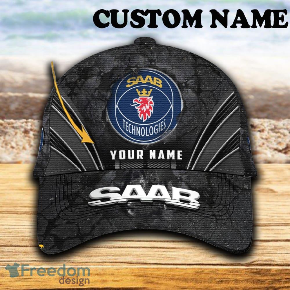 Custom Name Saab Automobile Car 3D Hat And Cap Black New Trending All Over Printed For Fans Gift - Saab Automobile Car Hat And Cap Full Print_1