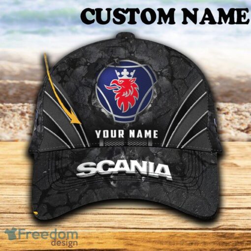 Custom Name Scania Car 3D Hat And Cap Black New Trending All Over Printed For Fans Gift - Scania Car Hat And Cap Full Print_1