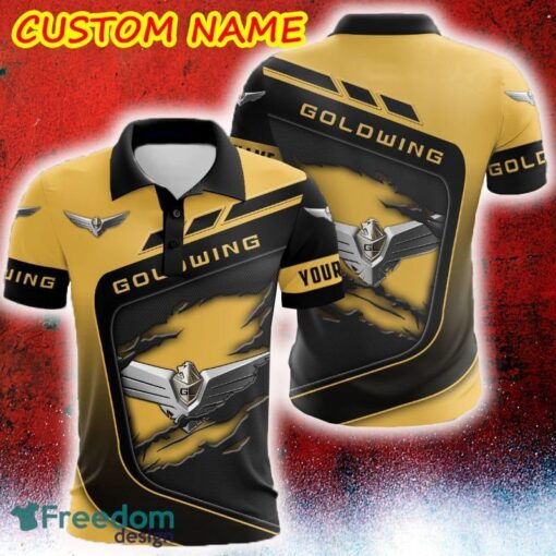 Custom Name Scratch Hidden Logo Honda goldwing Car Truck And Motorcycle 3D Polo Car Shirt - Custom Name Scratch Hidden Logo Honda goldwing Car Truck And Motorcycle 3D Polo Car Shirt