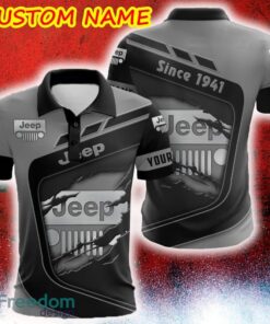 Custom Name Scratch Hidden Logo Jeep Car Truck And Motorcycle 3D Polo Car Shirt