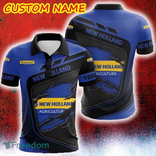 Custom Name Scratch Hidden Logo New Holland Car Truck And Motorcycle 3D Polo Shirt - Custom Name Scratch Hidden Logo New Holland Car Truck And Motorcycle 3D Polo Shirt