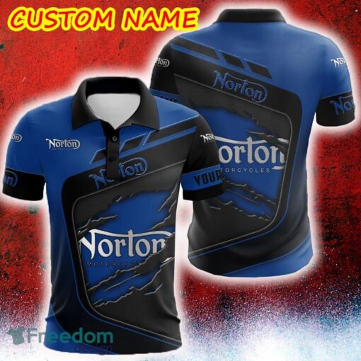 Custom Name Scratch Hidden Logo Norton Car Truck And Motorcycle 3D Polo Car Shirt - Custom Name Scratch Hidden Logo Norton Car Truck And Motorcycle 3D Polo Car Shirt