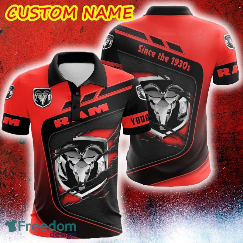 Custom Name Scratch Hidden Logo Ram truck Car Truck And Motorcycle Polo Car AOP - Custom Name Scratch Hidden Logo Ram truck Car Truck And Motorcycle Polo Car AOP