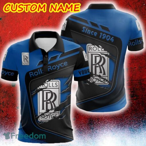 Custom Name Scratch Hidden Logo Rolls Royce Car Truck And Motorcycle Golf Polo Shirt AOP - Custom Name Scratch Hidden Logo Rolls Royce Car Truck And Motorcycle Golf Polo Shirt AOP