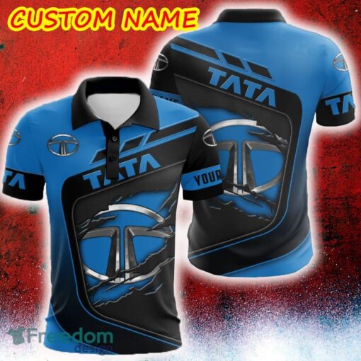 Custom Name Scratch Hidden Logo Tata Car Truck And Motorcycle 3D Polo Shirt - Custom Name Scratch Hidden Logo Tata Car Truck And Motorcycle 3D Polo Shirt