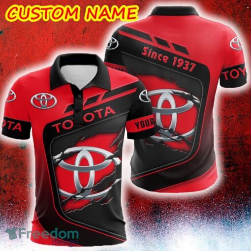 Custom Name Scratch Hidden Logo Toyota Car Truck And Motorcycle Polo Car AOP - Custom Name Scratch Hidden Logo Toyota Car Truck And Motorcycle Polo Car AOP