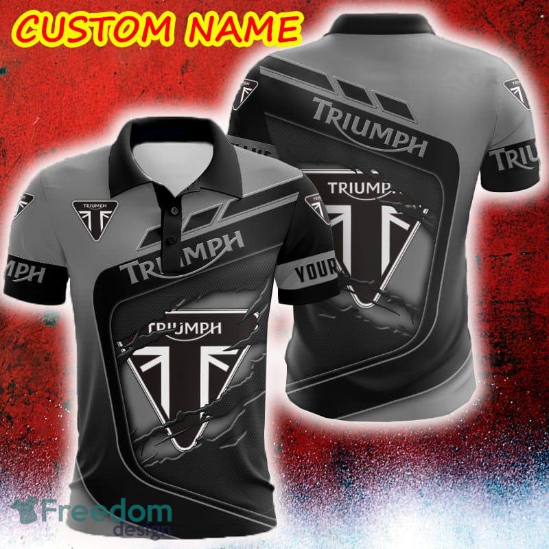 Custom Name Scratch Hidden Logo Triumph Car Truck And Motorcycle 3D Polo Shirt - Custom Name Scratch Hidden Logo Triumph Car Truck And Motorcycle 3D Polo Shirt