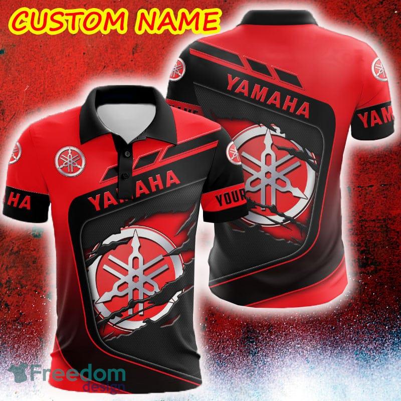 Custom Name Scratch Hidden Logo Yamaha Car Truck And Motorcycle Golf Polo Shirt AOP - Custom Name Scratch Hidden Logo Yamaha Car Truck And Motorcycle Golf Polo Shirt AOP