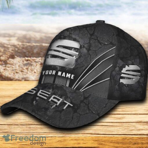 Custom Name Seat Car 3D Hat And Cap Black New Trending All Over Printed For Fans Gift - Seat Car Hat And Cap Full Print_3