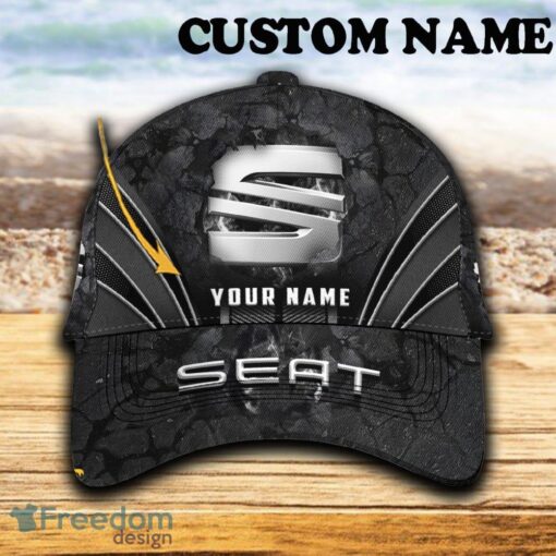 Custom Name Seat Car 3D Hat And Cap Black New Trending All Over Printed For Fans Gift - Seat Car Hat And Cap Full Print_1