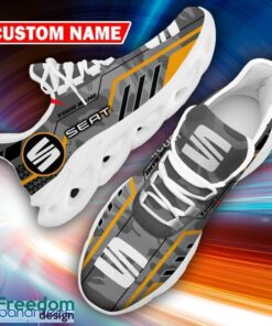 Custom Name Seat Logo Camo Grey Style Running Sneaker Gift For Men Women Max Soul Shoes - Custom Name Seat Logo Racing Car Tractor Farmer Max Soul Shoes Photo 13