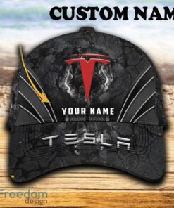 Custom Name Tesla Car 3D Hat And Cap Black New Trending All Over Printed For Fans Gift - Tesla Car Hat And Cap Full Print_1