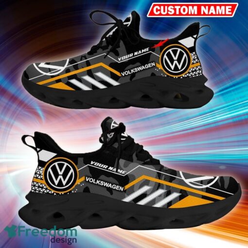 Custom Name Volkswagen Logo Camo Black Modern Running Sneaker Gift For Men Women Max Soul Shoes - Custom Name Volkswagen Logo Racing Car Tractor Farmer Max Soul Shoes Photo 1