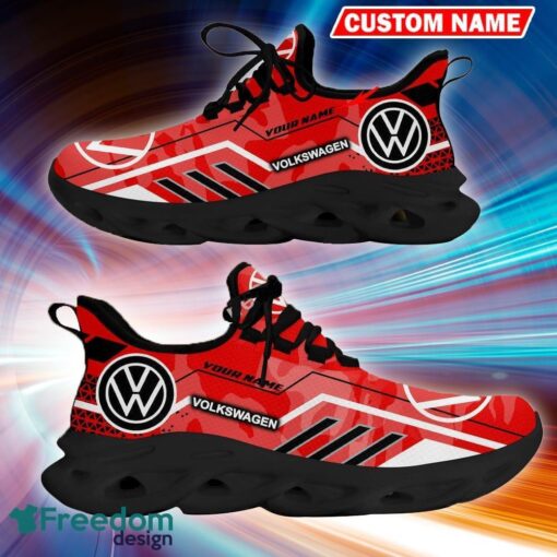 Custom Name Volkswagen Logo Camo Red Chic Chunky Sneaker Gift For Men Women Max Soul Shoes - Custom Name Volkswagen Logo Racing Car Tractor Farmer Max Soul Shoes Photo 4