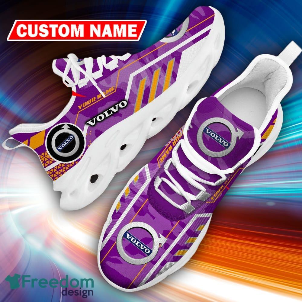 Custom Name Volvo Logo Camo Purple Runners Chunky Sneaker Gift For Men Women Max Soul Shoes - Custom Name Volvo Logo Racing Car Tractor Farmer Max Soul Shoes Photo 16