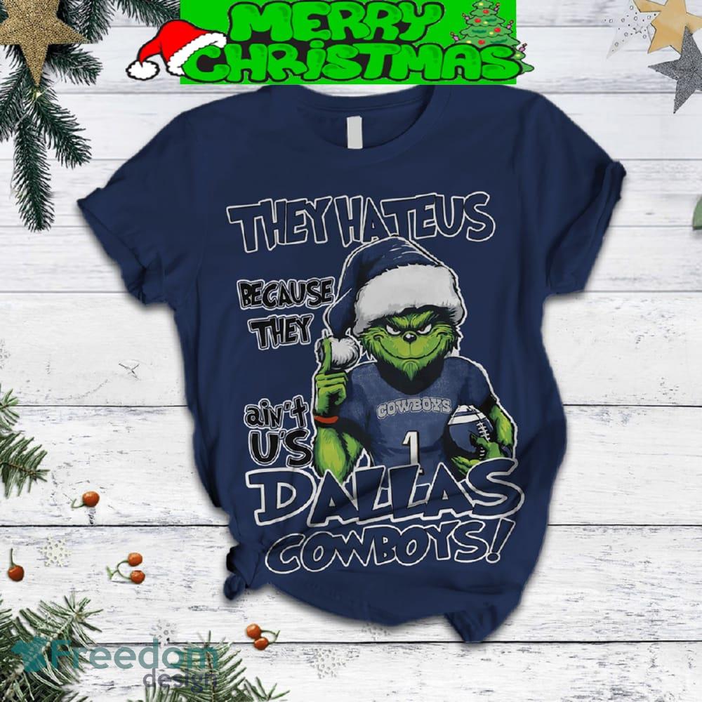 Dallas Cowboys Grinch Hate Us Christmas Fleece Pajamas Set For Women Gift Christmas image Dallas Cowboys Grinch Hate Us Christmas Fleece Pajamas Set For Women Gift Christmas - Dallas Cowboys Grinch Hate Us Christmas Fleece Pajamas Set-2