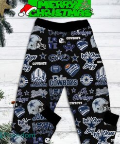 Dallas Cowboys Kind Of Girl Christmas Fleece Pajamas Set All Over Print Christmas Gift - Dallas Cowboys Kind Of Girl Christmas Fleece Pajamas Set-2