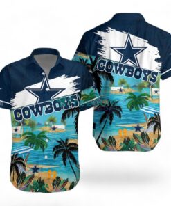 Dallas Cowboys Logo Combo Hawaiian Shirt And Short Trending Summer For Fans