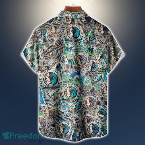 Dallas Mavericks Logo All Printed 3D Hawaiian Shirt For Fans NBA Hawaiian Shirt Product Photo 2