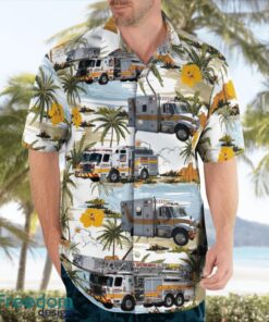 Davie, Broward County, Florida, Davie Fire Rescue Department Beach Hawaiian Shirt Product Photo 3