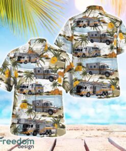 Davie, Broward County, Florida, Davie Fire Rescue Department Beach Hawaiian Shirt Product Photo 1