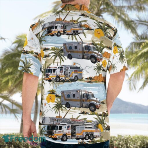 Davie, Broward County, Florida, Davie Fire Rescue Department Beach Hawaiian Shirt Product Photo 4