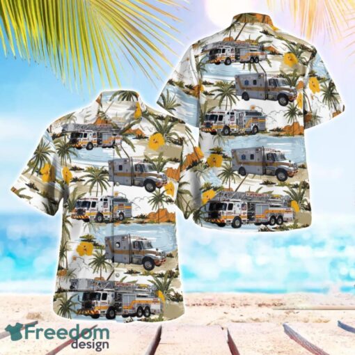 Davie, Broward County, Florida, Davie Fire Rescue Department Beach Hawaiian Shirt Product Photo 1