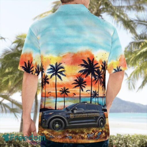 Davie, Broward County, Florida, Town of Davie Police Department Car Hawaiian Shirt Summer Beach Shirt Product Photo 2