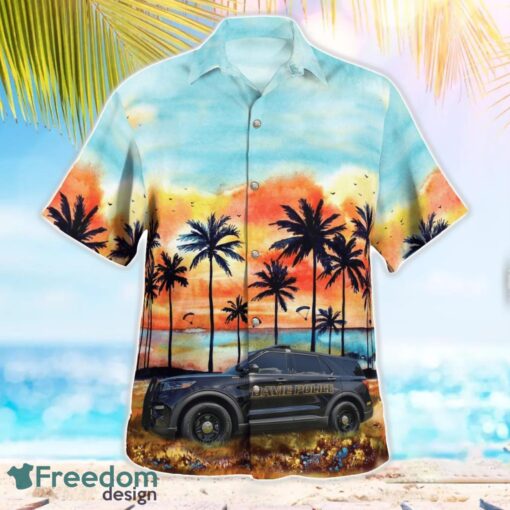 Davie, Broward County, Florida, Town of Davie Police Department Car Hawaiian Shirt Summer Beach Shirt Product Photo 3