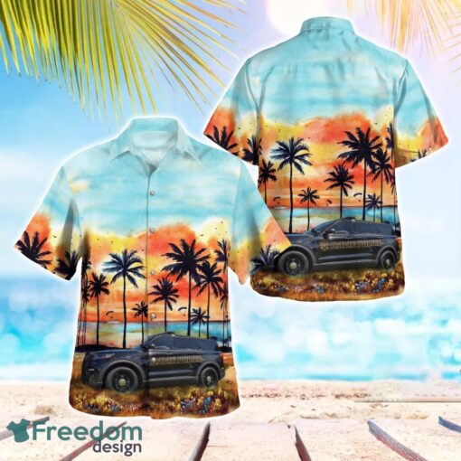 Davie, Broward County, Florida, Town of Davie Police Department Car Hawaiian Shirt Summer Beach Shirt Product Photo 1